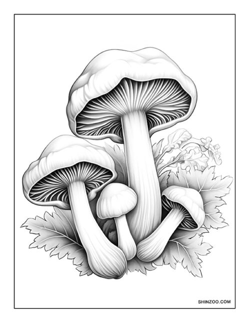 Mushroom Coloring Page 02