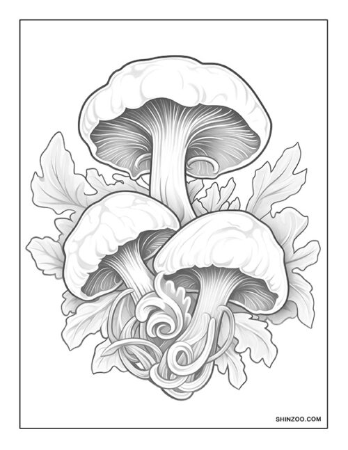 Mushroom Coloring Page 07
