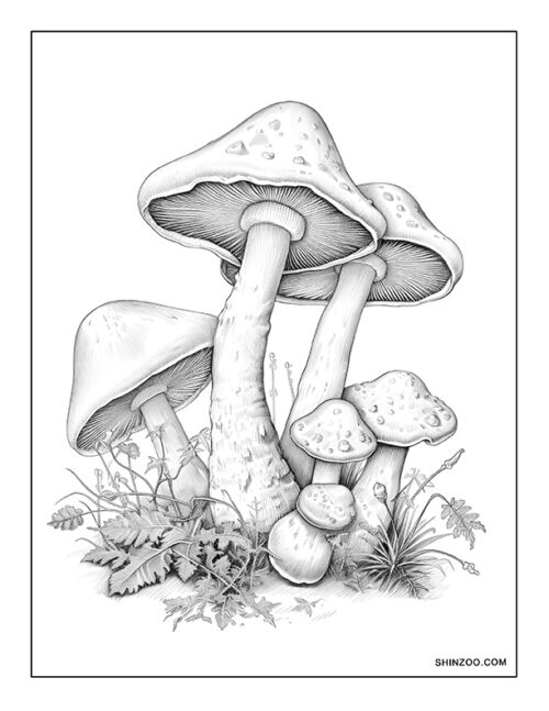 Mushroom Coloring Page 08