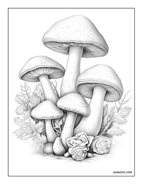 Mushroom Coloring Page 10