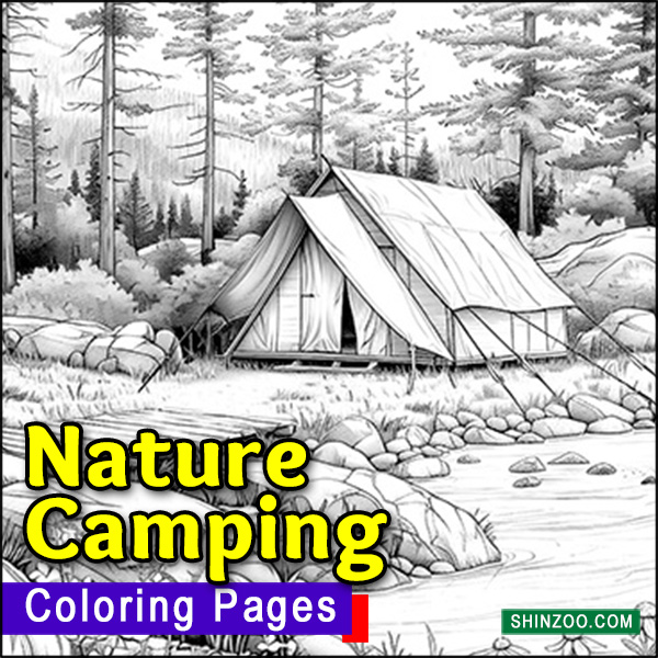 Nature Camping Coloring Pages Printable