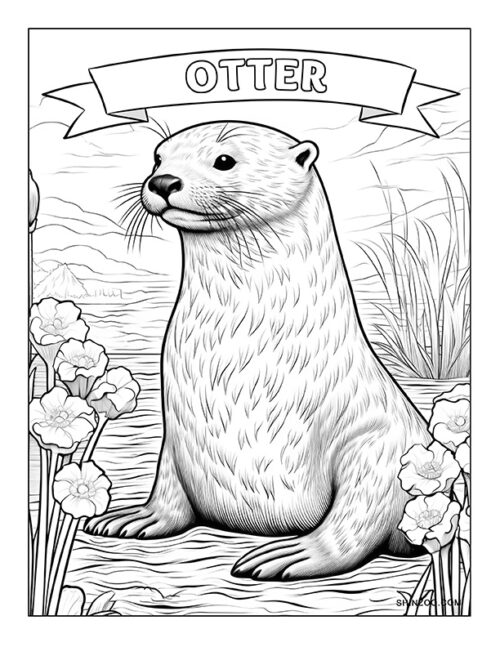 Otter Coloring Pages 01