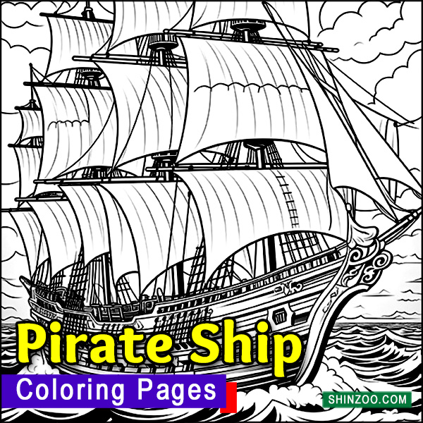 Pirate Ship Coloring Pages