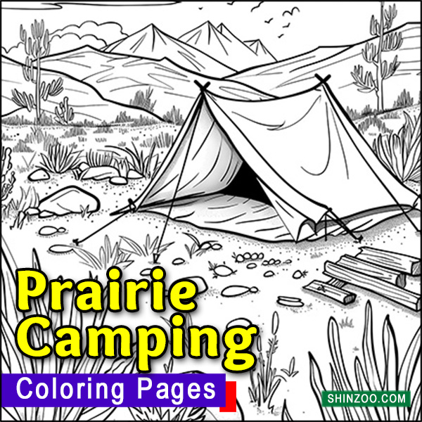 Prairie Camping Coloring Pages Printable