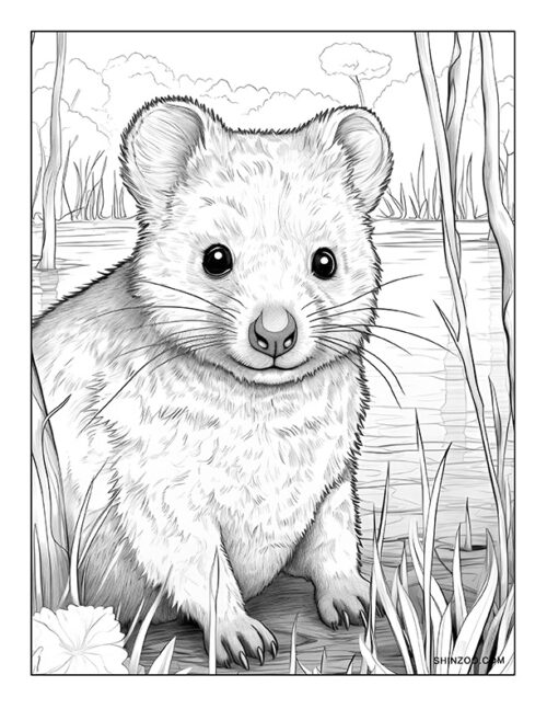 Quokka Coloring Page 07