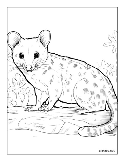 Quoll Coloring Page 02
