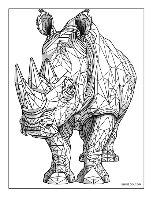 Rhinoceros Coloring Page 02