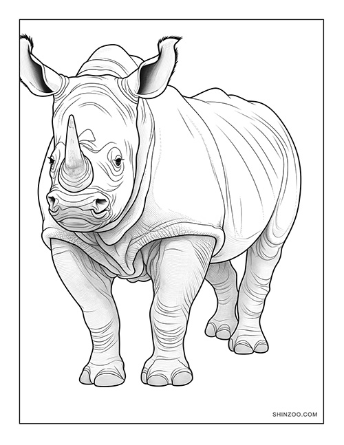 Rhinoceros Coloring Page 03