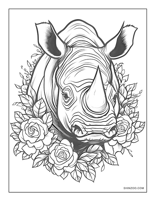 Rhinoceros Coloring Page 05
