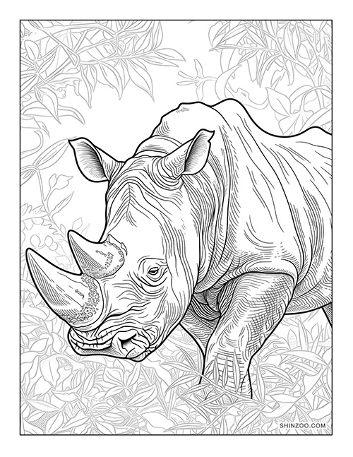 Rhinoceros Coloring Page 06