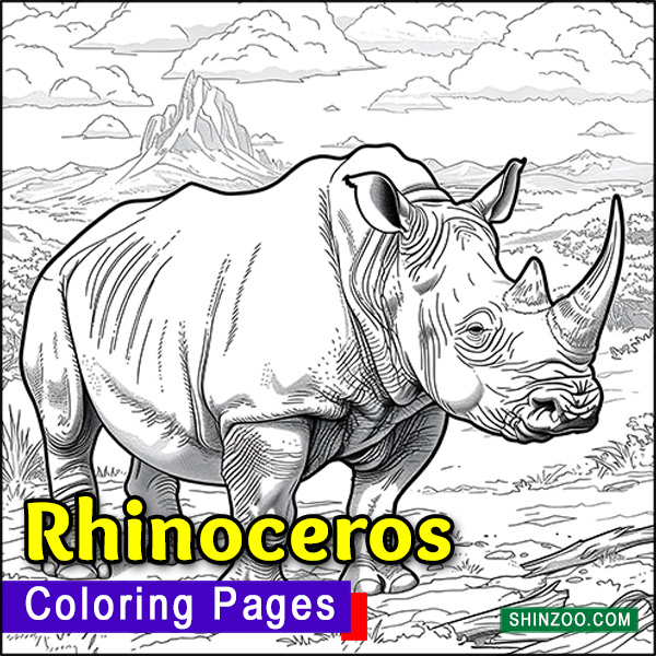 Rhinoceros Coloring Pages Printable