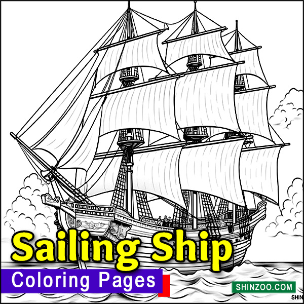 Sailing Ship Coloring Pages Printable