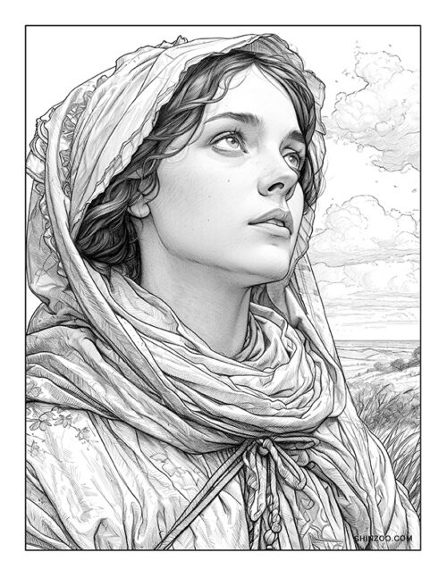 St. Clare of Assisi Coloring Page 06