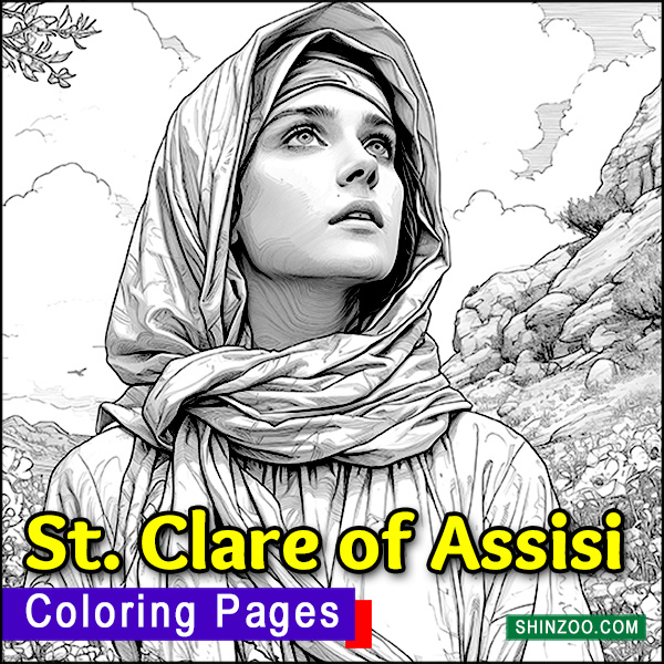 St Clare of Assisi Coloring Pages Printable