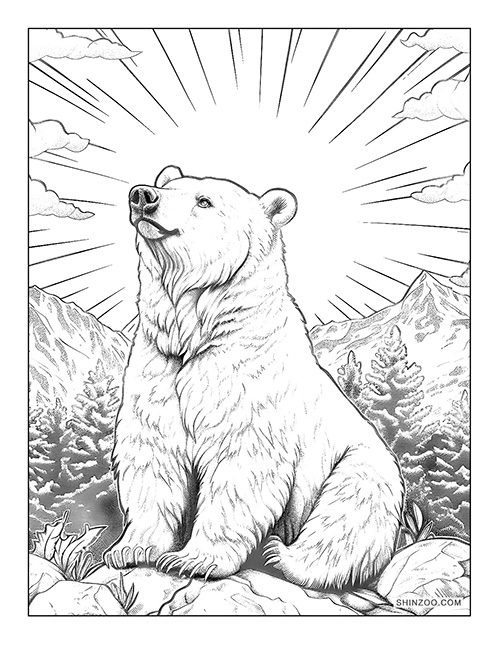 Sun Bear Coloring Page 01