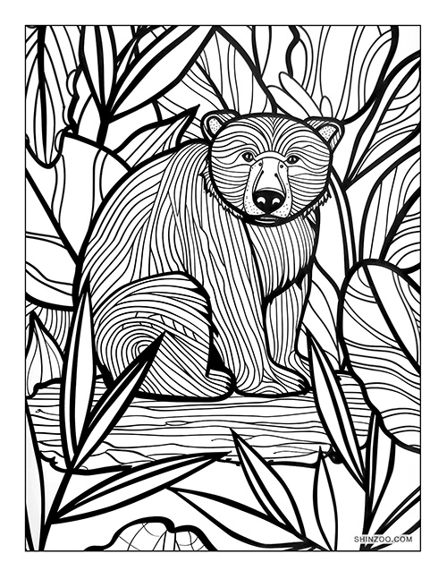 Sun Bear Coloring Page 08