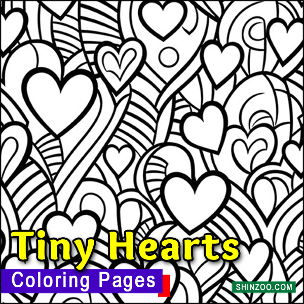 Tiny Hearts Coloring Pages Printable