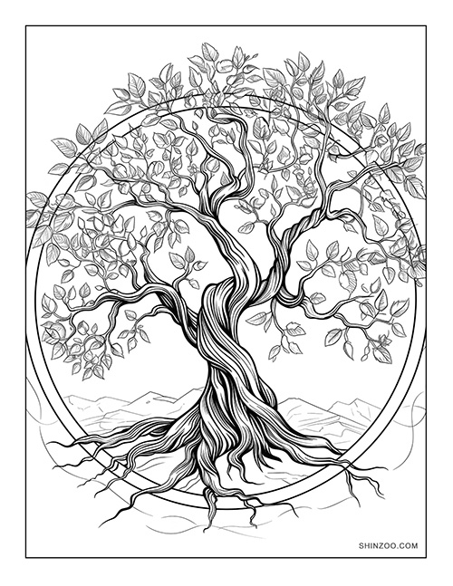 Tree of Life Coloring Page 02