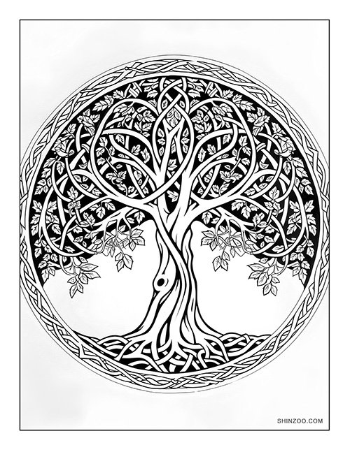 Tree of Life Coloring Page 03