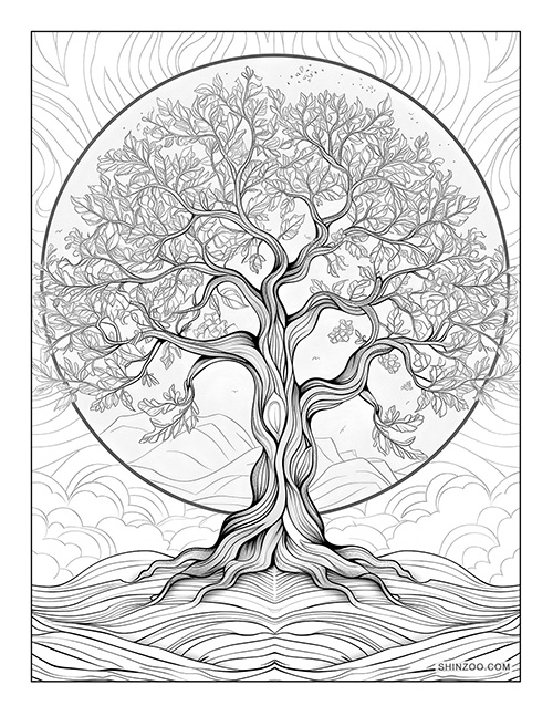Tree of Life Coloring Page 04