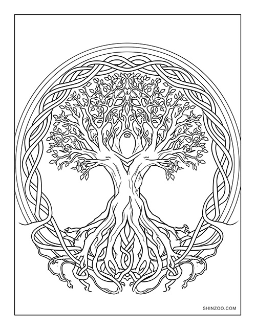 Tree of Life Coloring Page 06