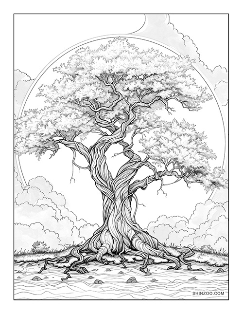 Tree of Life Coloring Page 07