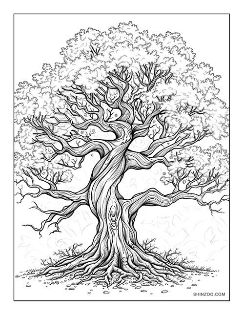 Tree of Life Coloring Page 08