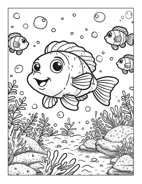Under the Sea Creatures Coloring Page 03
