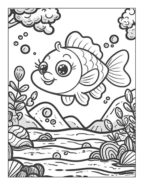 Under the Sea Creatures Coloring Page 05