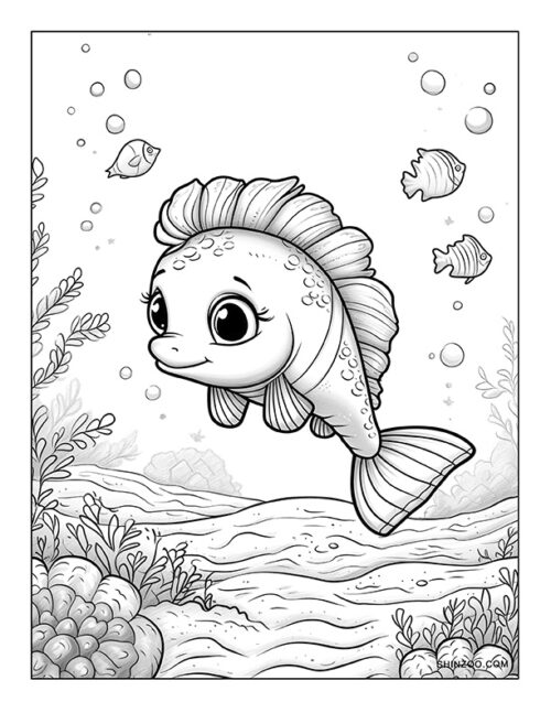 Under the Sea Creatures Coloring Page 09