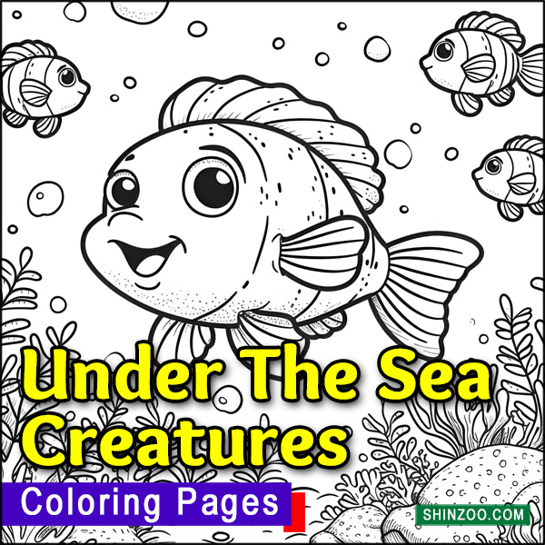 Under the Sea Creatures Coloring Pages Printable