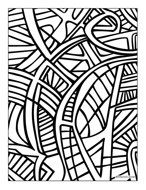 Abstract Art Coloring Page 03