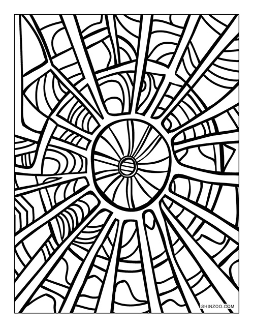 Abstract Art Coloring Page 04