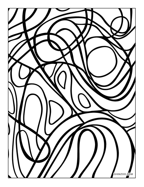 Abstract Art Coloring Page 08