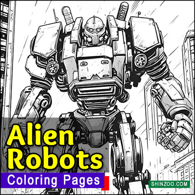 Alien Robots Coloring Pages Printable