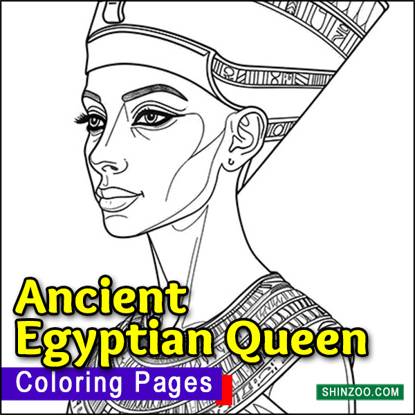 Ancient Egyptian Queen Coloring Pages Printable