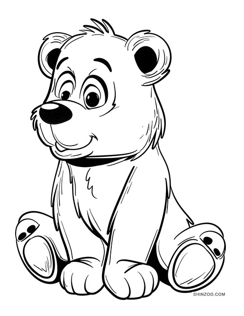 Baby Bear Coloring Pages 02