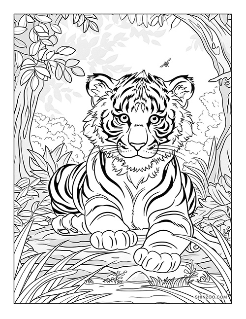 Baby Tiger Coloring Page 03