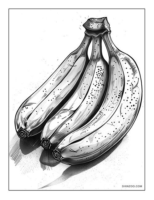 Bananas Coloring Page 01