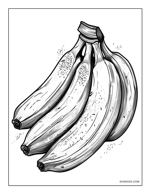 Bananas Coloring Page 02