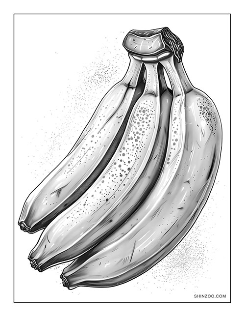 Bananas Coloring Page 03