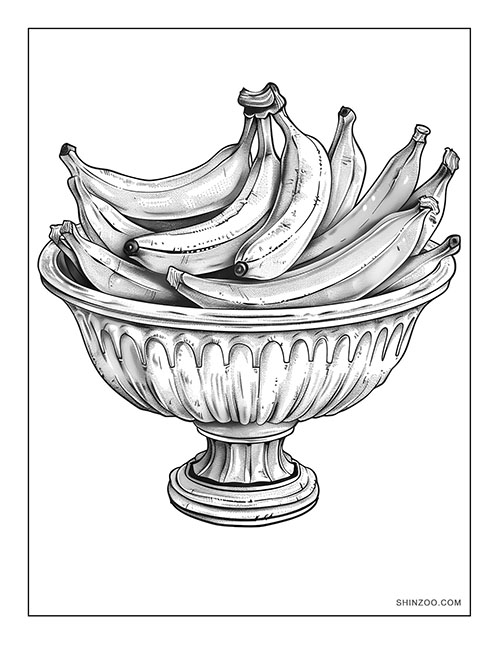 Bananas Coloring Page 04