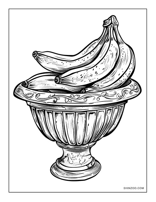 Bananas Coloring Page 06