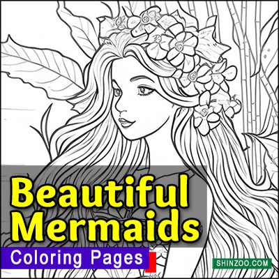 Beautiful Mermaids Coloring Pages Printable