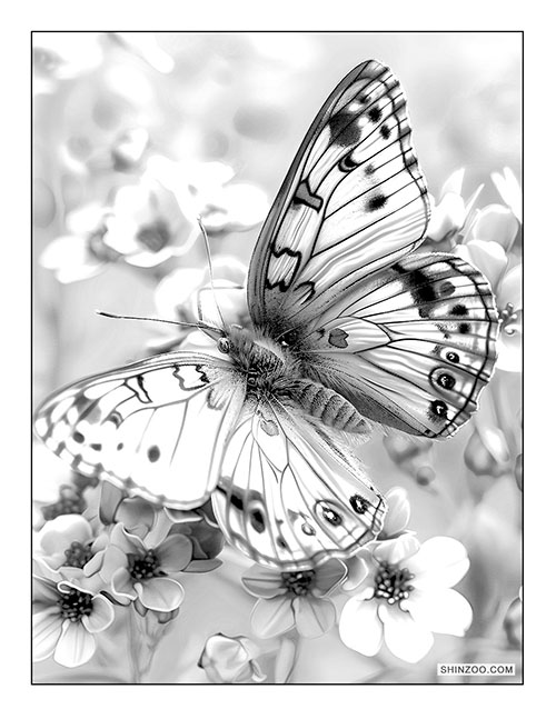 Butterflies Coloring Page 02