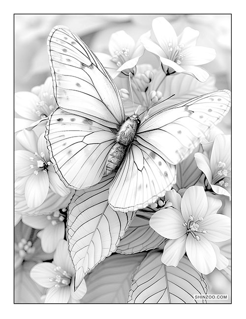 Butterflies Coloring Page 04