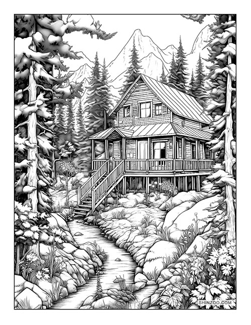 Cabin in the Woods Coloring Page 01
