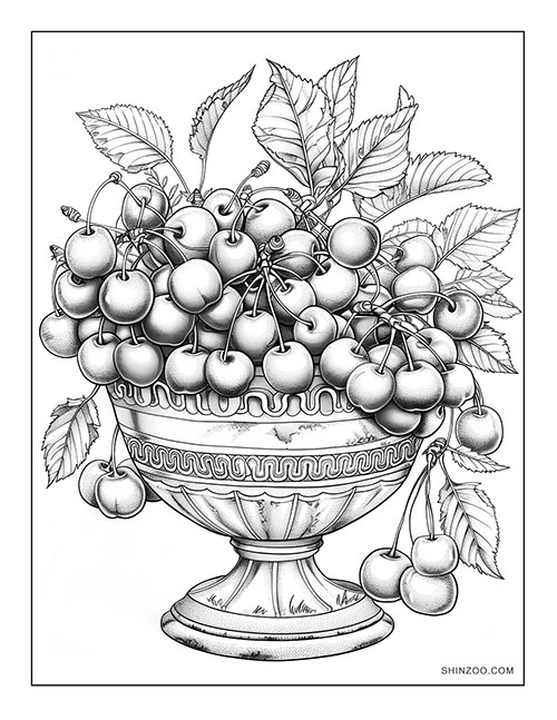 Cherries Coloring Page 05