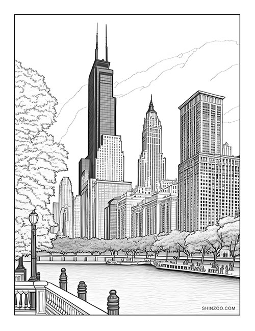 Chicago Coloring Page 01