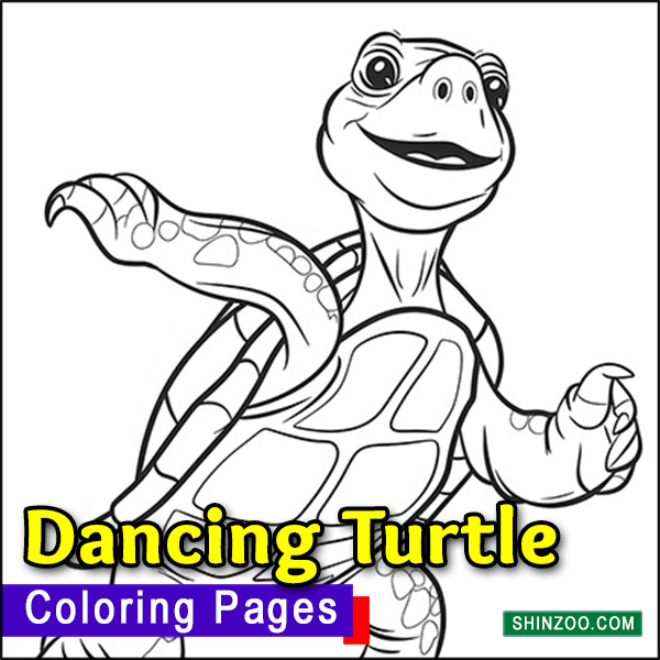 Dancing Turtle Coloring Pages Printable